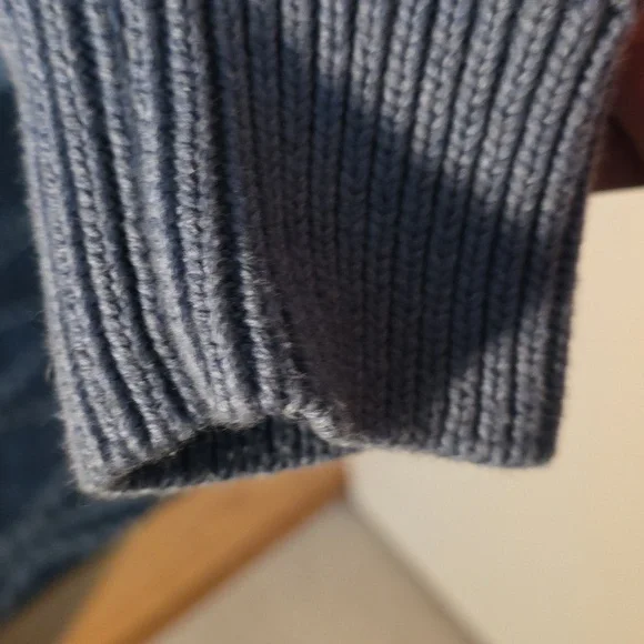 Brooks Brothers Small Blue Gray Cowl Neck Cardigan Perfect Condition